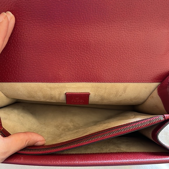 Gucci Red Embellished Raccoon Medium Dionysus Shoulder - Picture 13 of 15